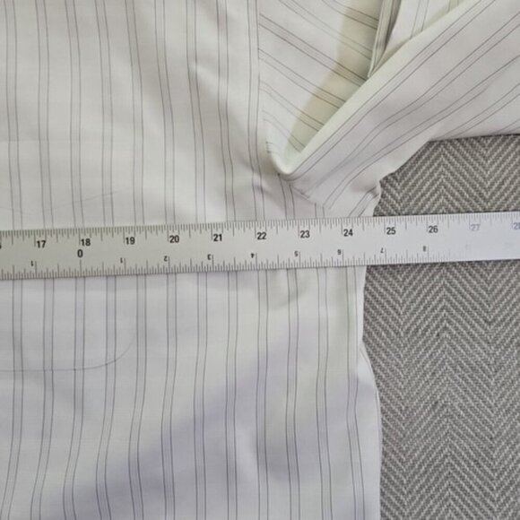 Roundtree & Yorke Gold Label Button-Up Shirt 16 1/2 35 Windowpane 100% Cotton - Picture 3 of 13